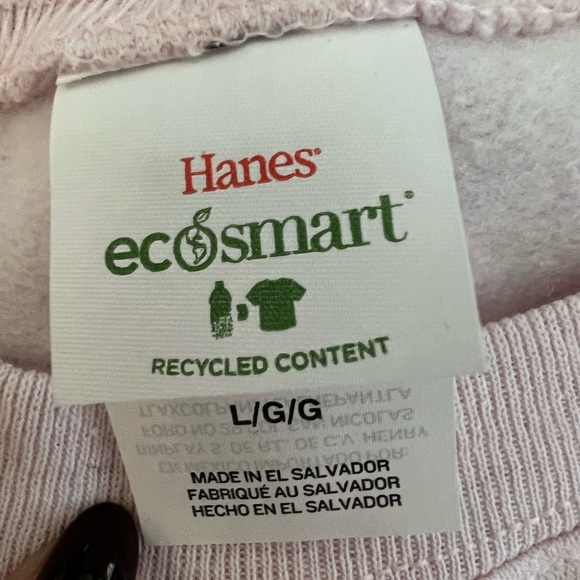 Hanes Light Pink 'Survivor' Women's Sweatshirt crew neck Size Large NWOT - Picture 5 of 7